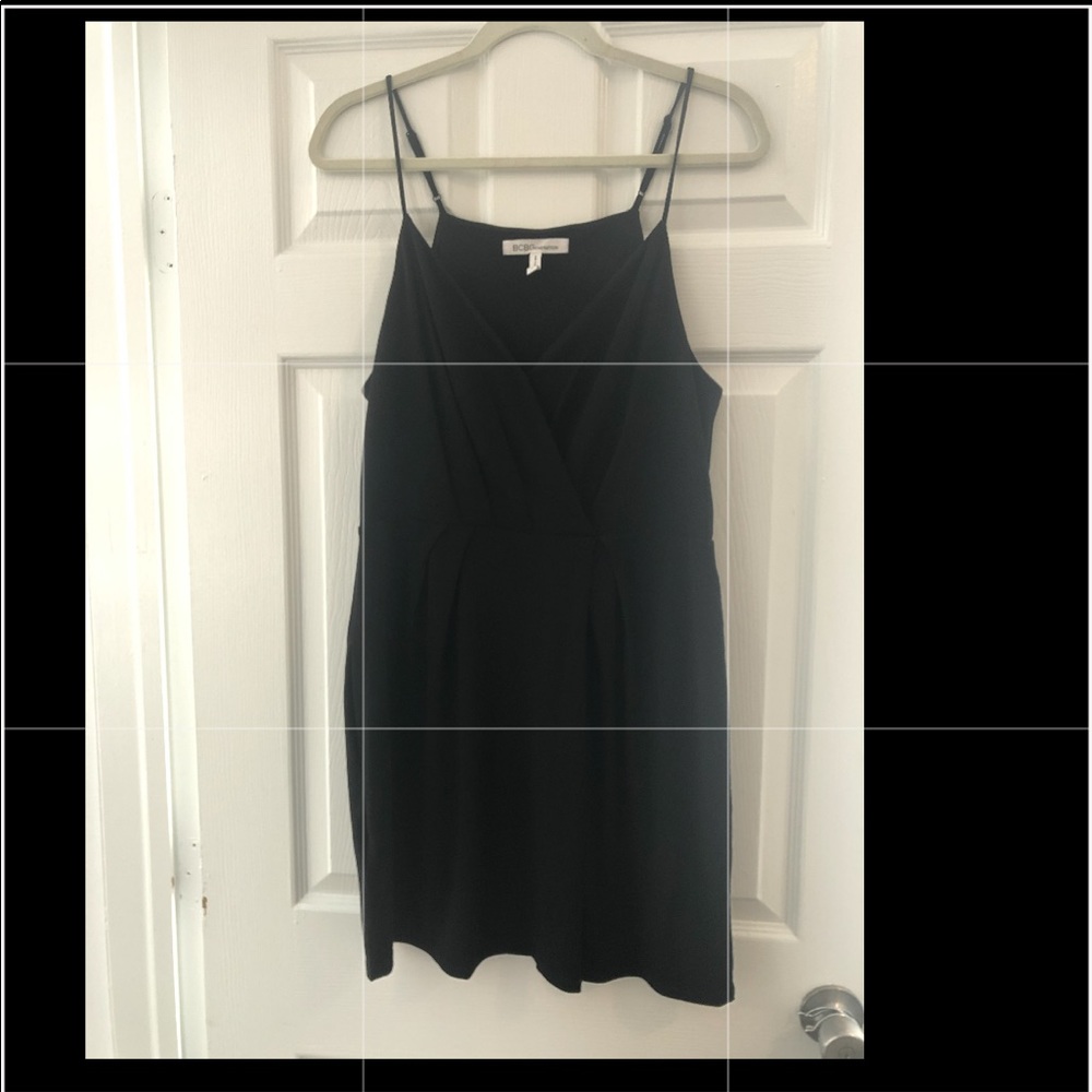 BCBG black spaghetti strap dress